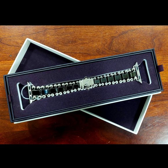 LAGOS Accessories - Lagos Stainless Steel & Black Ceramic Smart Caviar Bracelet For Apple Watch NWT